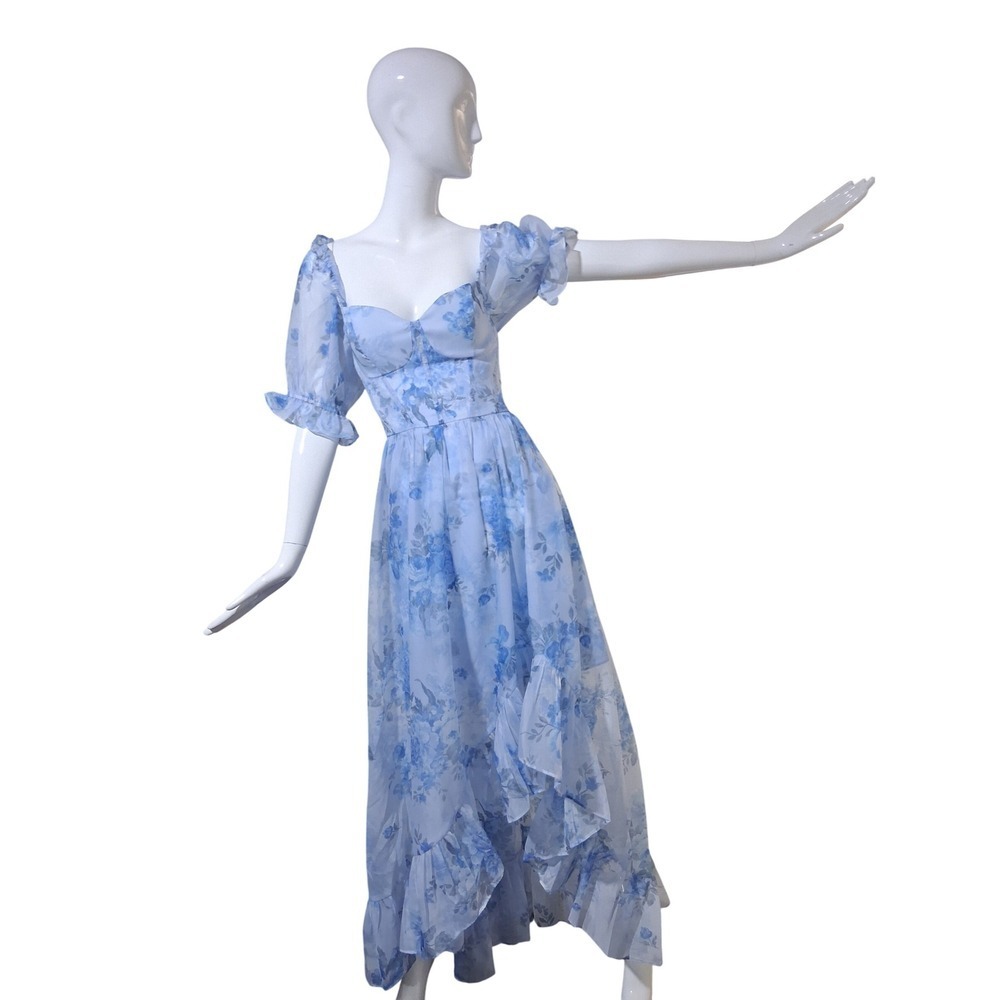 Mi Ami Regency Ethereal Fairycore Women's‎ Large Babydoll Corset Milkmaid Dress - Picture 2 of 13